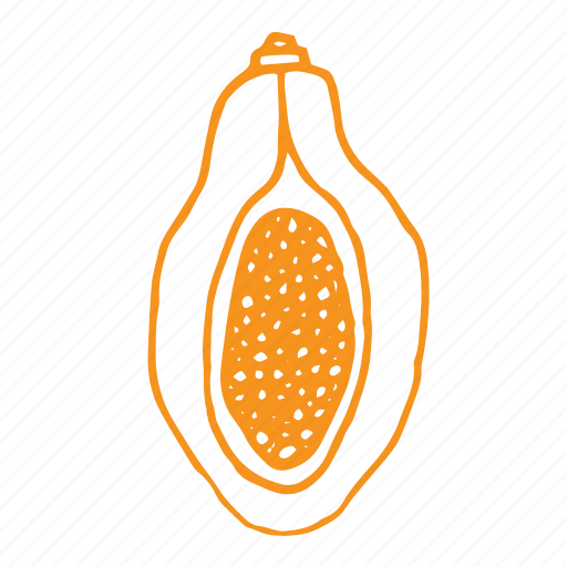 Eat, flavor, food, fruit, papaya, sketch, smoothie icon - Download on Iconfinder