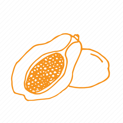 Eat, flavor, food, fruit, papaya, sketch, smoothie icon - Download on Iconfinder
