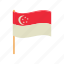 asia, cartoon, country, flag, nation, national, singapore 