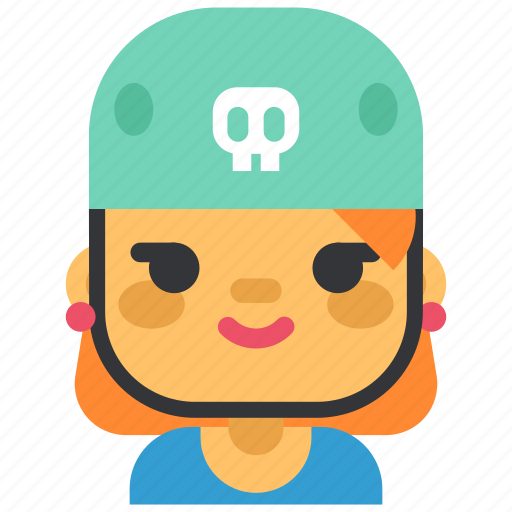 Girl, helmet, protection, rider, security, skate, sport icon - Download on Iconfinder