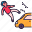 skateboard, sport, extreme, car, accident, danger 