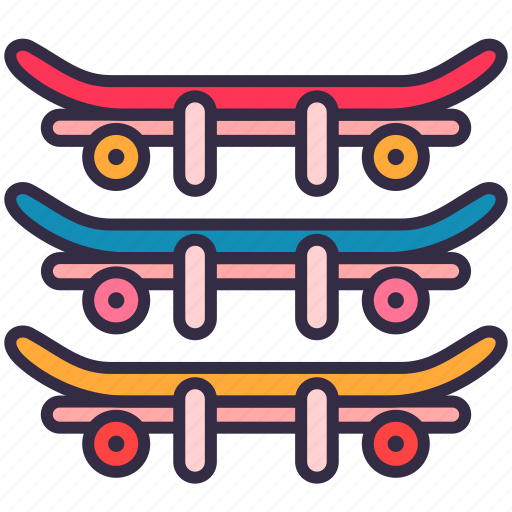 Skateboard, sport, extreme, cruiser, board, shelf, deck icon - Download on Iconfinder