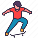 skateboard, sport, extreme, exercise, hobby, male