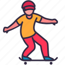 skateboard, sport, extreme, exercise, male, hat