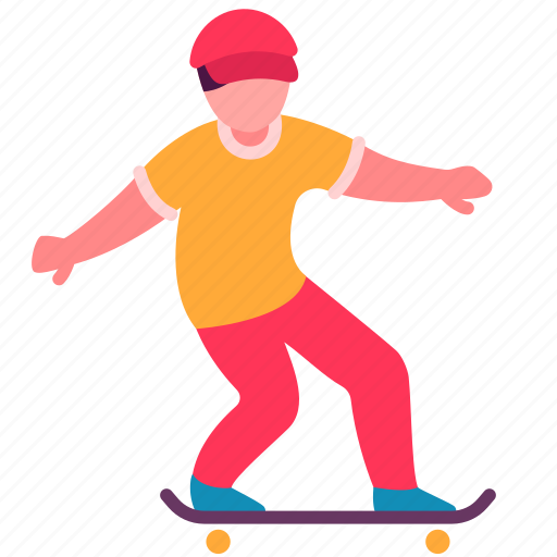 Skateboard, sport, extreme, exercise, male, hat icon - Download on Iconfinder