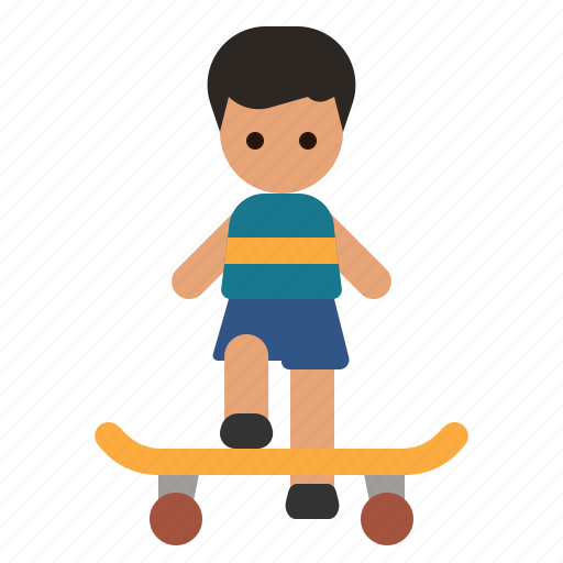 Skater, skate, skateboard, boy, sports, skateboarding, kid icon - Download on Iconfinder