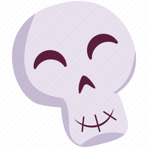 Happy, skull, halloween, decoration, illustration, scary, horror icon - Download on Iconfinder