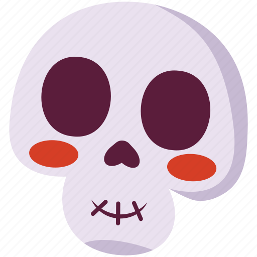 Shy, skull, halloween, decoration, illustration, scary, horror icon - Download on Iconfinder