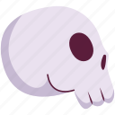 skull, from, side, halloween, decoration, illustration, scary, horror, dead