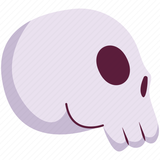 Skull, from, side, halloween, decoration, illustration, scary icon - Download on Iconfinder