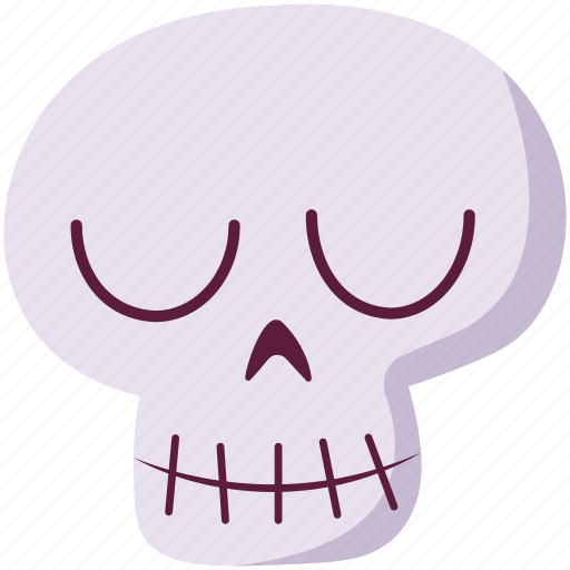 Sleeping, skull, halloween, decoration, illustration, scary, horror icon - Download on Iconfinder