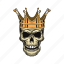 skull, crown, head, skeleton, death, dead, king, evil 