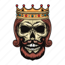 skull, crown, head, skeleton, death, dead, king, evil
