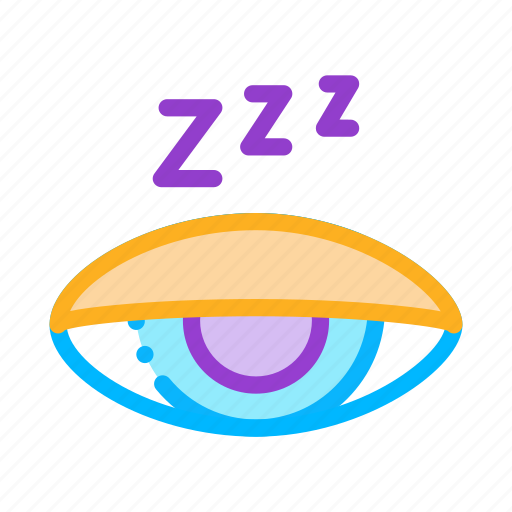 Asleep, closed, eye, falling, half, zzz icon - Download on Iconfinder