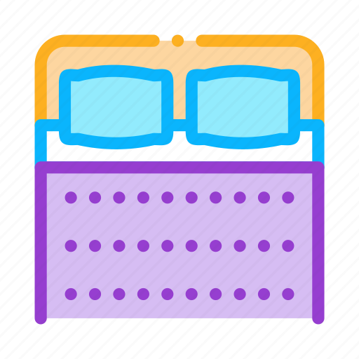 Bed, comfortable, double, pillows icon - Download on Iconfinder