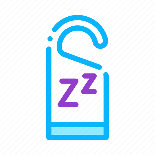 Do not disturb, handle, hotel, label, zzz icon - Download on Iconfinder