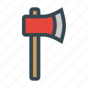 axe, cut, tool, weapon, wood