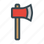 axe, cut, tool, weapon, wood 