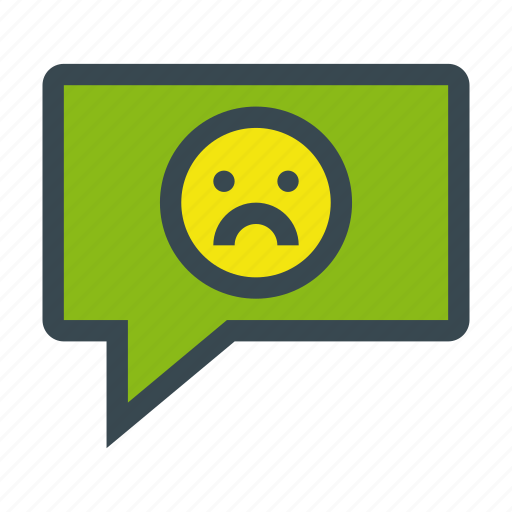 Bad, bubble, chat, emoticon, message, sad icon - Download on Iconfinder