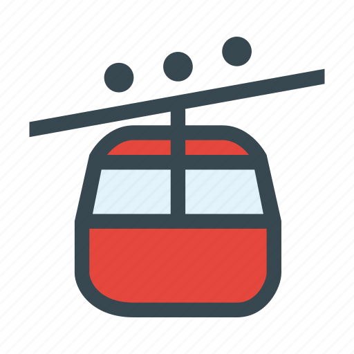 Cableway, funicular, ropeway, transport icon - Download on Iconfinder