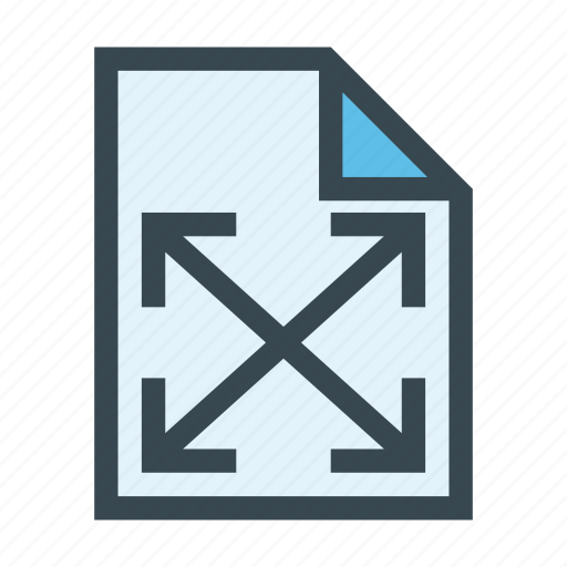 Arrows, document, expand, file, full, page icon - Download on Iconfinder
