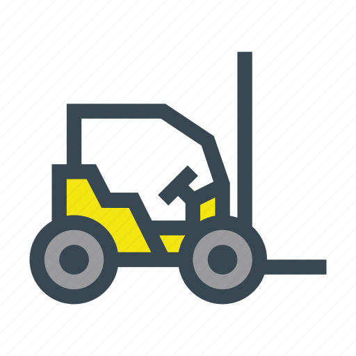 Forklift, logistics, transport, vehicle, warehouse icon - Download on Iconfinder