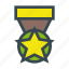 achievement, badge, condecoration, medal, military 