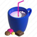 milkshake, strawberry, dessert, blue cup, strawberry milkshake, blue mug 
