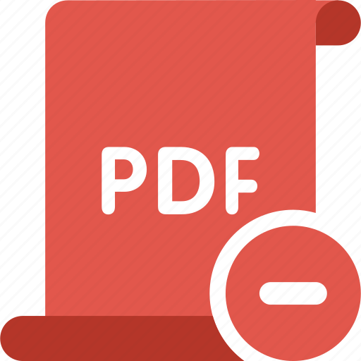 Adobe, remove, acrobat, pdf, document, minus, delete icon - Download on Iconfinder