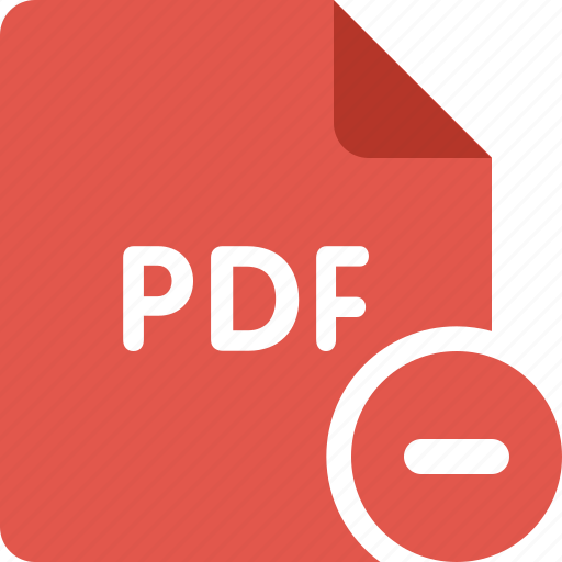 Adobe, remove, acrobat, pdf, document, minus, delete icon - Download on Iconfinder