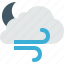 clouds, cloudy, moon, weather, wind, night, cloud