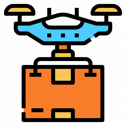 Box, delivery, drone, fly, shipping, transport icon - Download on Iconfinder