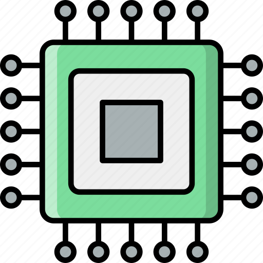 Microchip, chip, processor, hardware icon - Download on Iconfinder