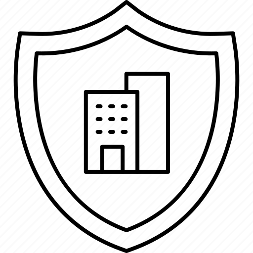 Shield, protection, property, building icon - Download on Iconfinder