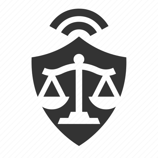 Law, order, scales, shield icon - Download on Iconfinder