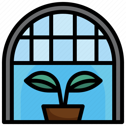 Greenhouse, farming, plant, ecology, and, environment, high icon - Download on Iconfinder
