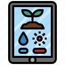 tablet, nature, ecology, technology, drop