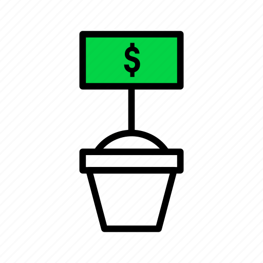 Bussiness, grow, leaf, money, plant, pot, tree icon - Download on Iconfinder