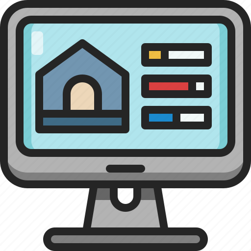 Data, display, monitor, statistic, smarthome, computer, domotics icon - Download on Iconfinder