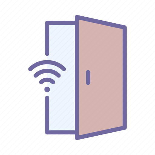 Enter, exit, open, door, wireless, control icon - Download on Iconfinder