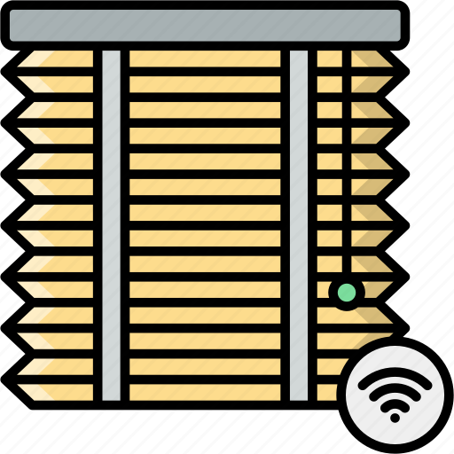 Smart, blind, curtain, wifi signal icon - Download on Iconfinder