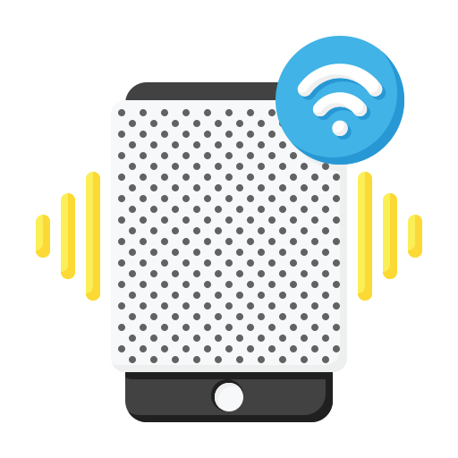Voice assistant, voice, smart home, sound, speaker icon - Free download