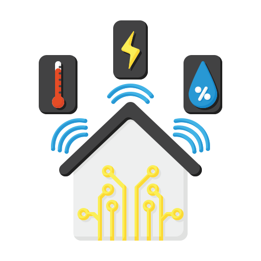 Home, monitoring, electricity, thermal, humidity, smart home icon - Free download