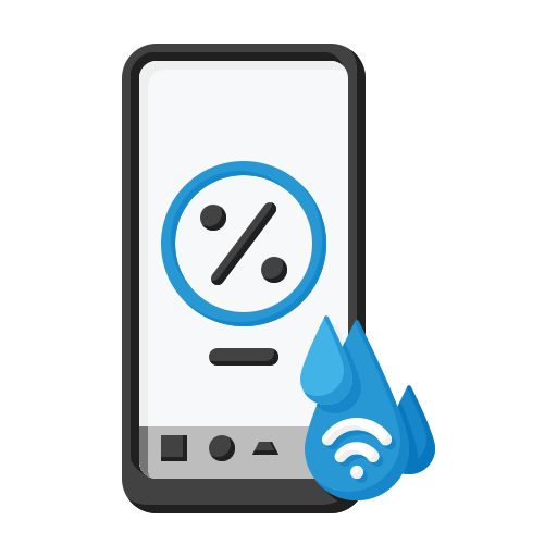Humidity, monitoring, smart home, smartphone icon - Free download