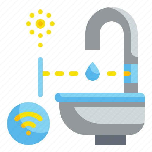 Automatic, basin, bathroom, faucet, sink, technology, wash icon - Download on Iconfinder