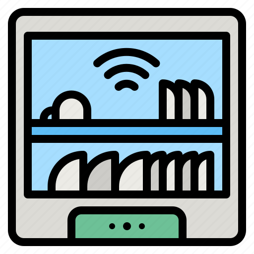 Dishwasher, kitchen, washer, plates, smart icon - Download on Iconfinder