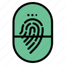 fingerprint, identification, detective, evidence, interface