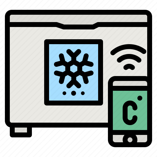 Freezer, smart, wifi, refrigerator, appliance icon - Download on Iconfinder