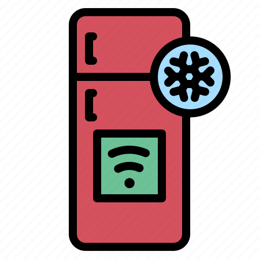 Refrigerator, smart, app, wifi, network icon - Download on Iconfinder