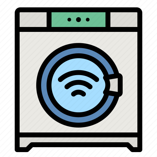 Washing, machine, electronics, smart, wifi icon - Download on Iconfinder